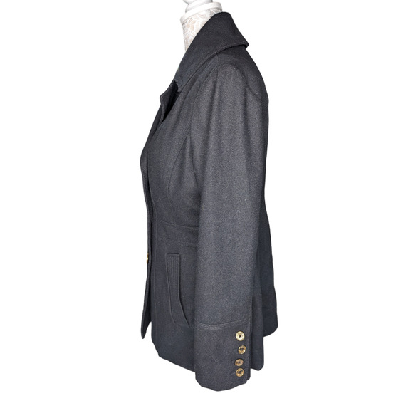 Michael Kors Black Peacoat 8 - Picture 3 of 10